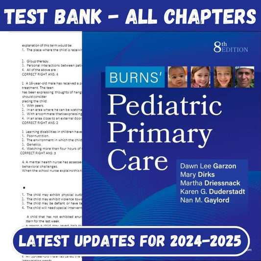Test Bank For Burns’ Pediatric Primary Care 8th Edition by Dawn Lee Garzon-ExamThrive