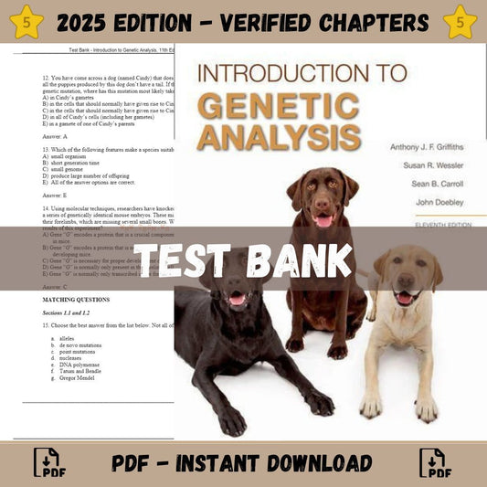Test Bank – Introduction to Genetic Analysis, 11th Edition (Griffiths, 2015)-ExamThrive
