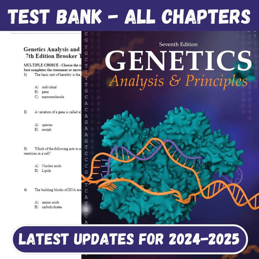 Test Bank for Genetics Analysis and Principles 7th Edition by Brooker-ExamThrive
